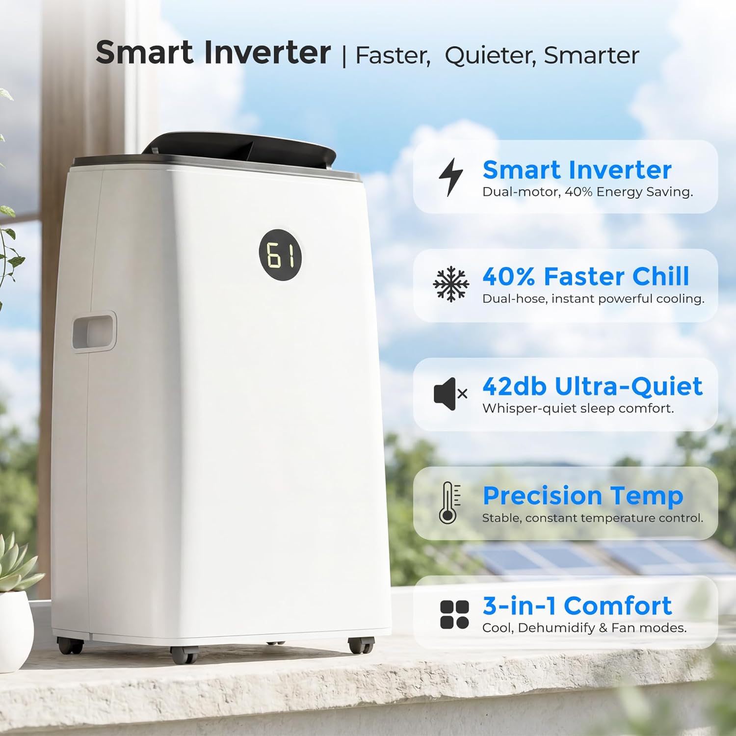 Dual Hose Portable AC