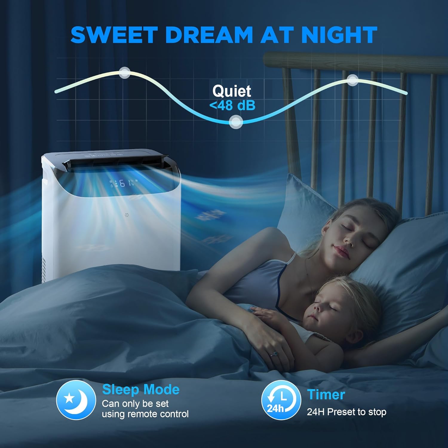 3-in-1 Free Standing Cooling AC Unit with Fan